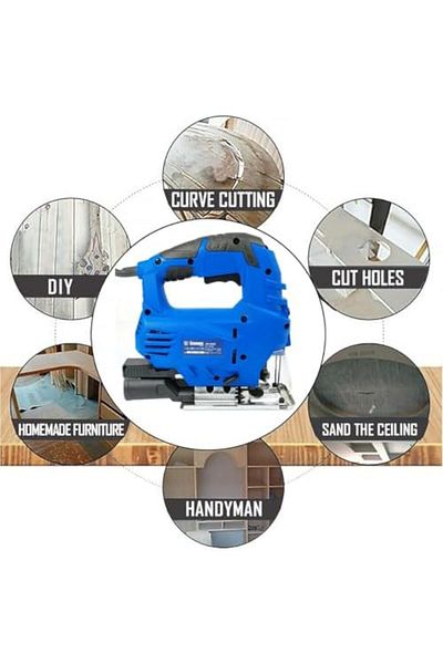THE WINNER TOOLS Jig Saw JS800-800W Power, 80mm Cutting Diameter, Compact Design, Lightweight, Low V