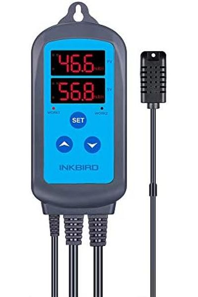 Inkbird IHC-200 Dual Relays Digital Humidity Controller RH Humidistat for Hygrostat Humidifier Dehum