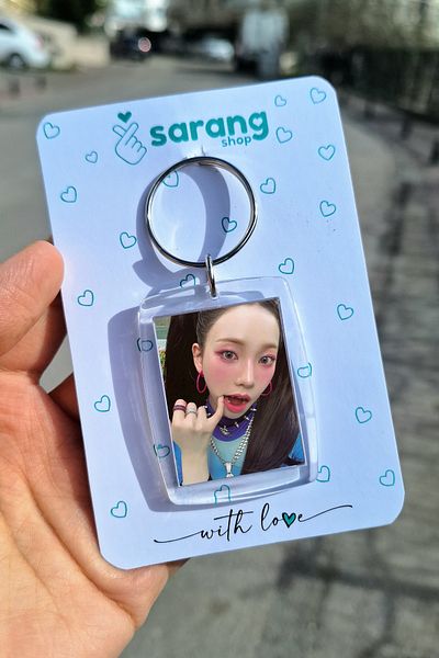 SARANG Transparent Photo Keychain - Karina Aespa