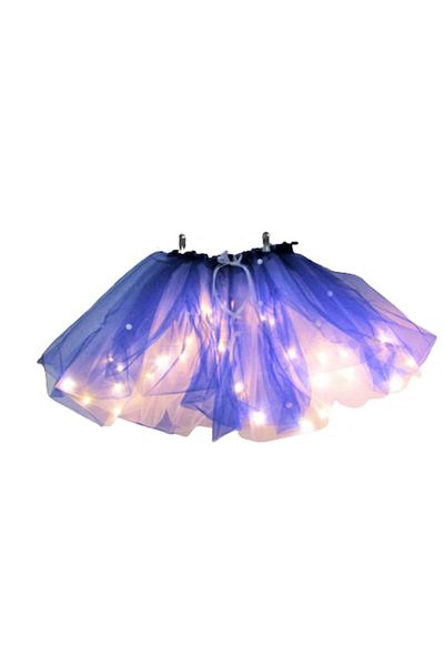 dalimag Fusta de Craciun, Albastra, cu Fairy Lights, 50 cm