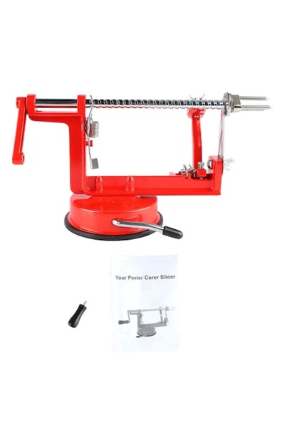 longziming Curățător de cartofi 3 în 1, Longziming, Roșu, 26x12x10cm, Set com...