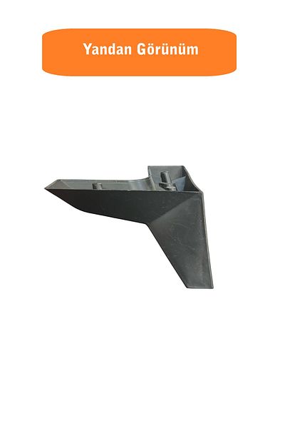 HOMDEP Sofa Armchair Tv Unit Console Upgrade Loft Model Plastic Leg 11 cm Black Color 6 Pieces