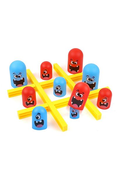 Berbis Interactive Game, Sheep, Tic Tac Toe Gobble, Plastic, +3 Years, 18 Pieces, Blue/Red