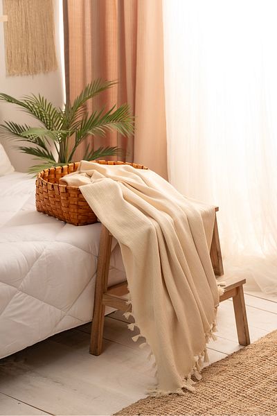 DNR 2 Pieces of Natural Cotton, Soft Battal Size Pique, Seat Cover, Multi-Purpose Cover 240X260 Cm.