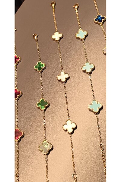 MODA Yonca bileklik çelik kaliteli paslanmaz kararmaz yeni sezon