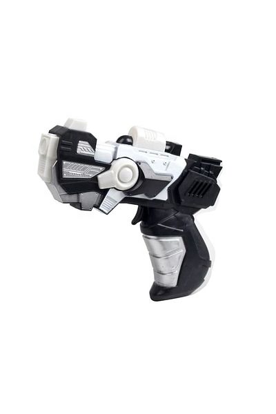 dalimag Pistol spațial interactiv de jucărie, model Galaxy Fighter, cu lumini, alb, 160 x 220 x 50 mm, Dalimag