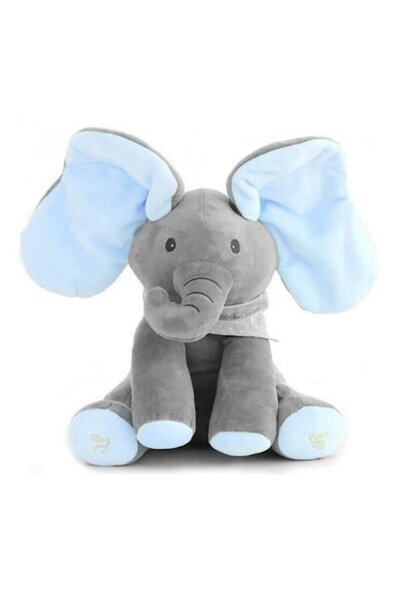 stuffix Jucărie de pluș interactivă Stuffix®, muzicală, albastră, 30 cm