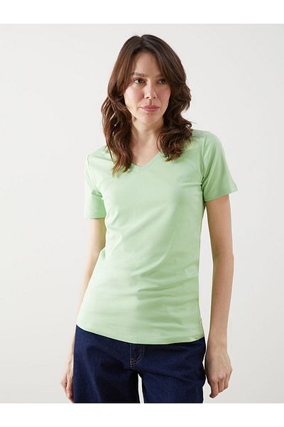 LC Waikiki Orange V-Neck Women's T-Shirt