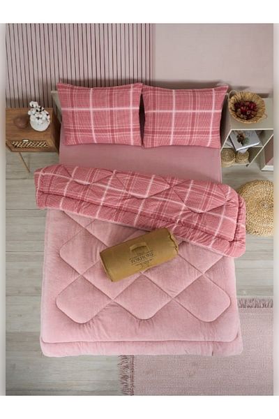 Sudemhome Double Double Sided Luxury Welsoft Elite Quilt Soft Fleece Quilt and Pillow Case Asian Gray