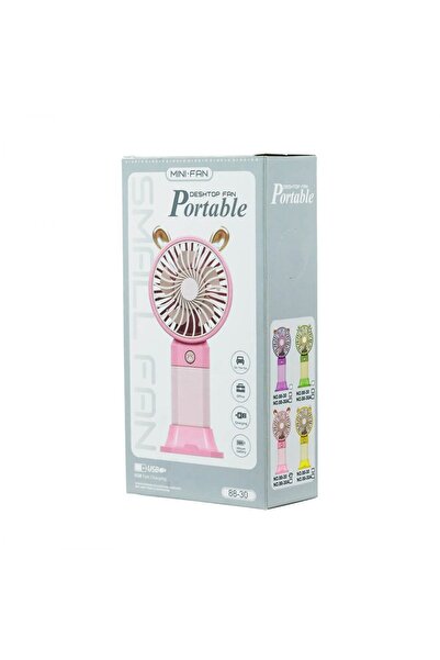 NO BRAND Mini Ventilator Portabil USB – Model Ursuleț, Reîncărcabil