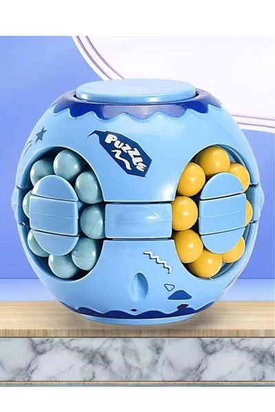 Toybox ألعاب تعليمية للأطفال من Magic Cube، لعبة المكعب السحري الدوار بالضغط العلوي، لعبة إصبع للأطفال والكبار
