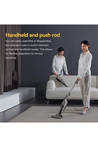 Deerma DX120C Vacuum Cleaner, 3 in 1 Multi-Function Handheld Vacuum Cleaners 600W 16000pa