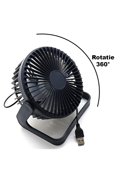 NO BRAND Ventilator de Birou Silențios 18x17 cm – Design Compact și Elegant