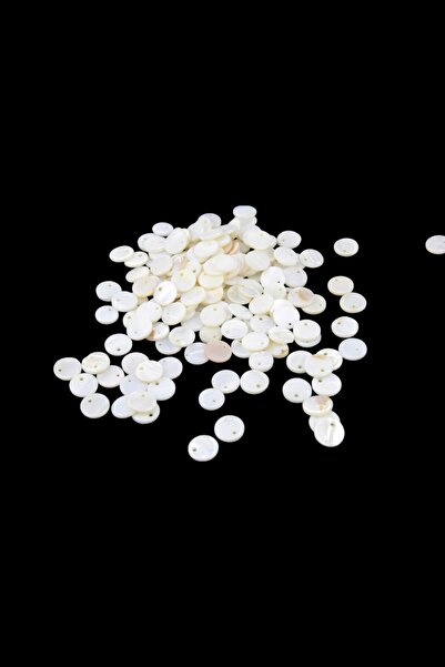 Serhat Aksesuar ve El İşçilik Yuvarlak Yandan 11 mm Delikli Sedef Boncuk (40 ADET)