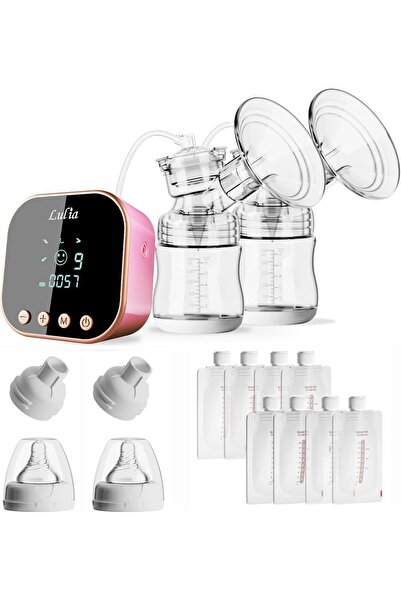 Generic مضخات لوليا الكهربائية المزدوجة مع 4 أوضاع و9 مستويات، مضادة للتدفق العكسي، خالية من الألم وشفط قوي، ومصباح LED