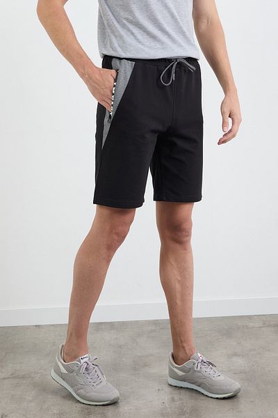 Fulla Moda Σορτς με φερμουάρ τσέπης με εκτύπωση κειμένου