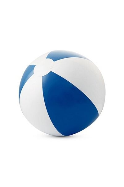 dalimag Inflatable Beach Ball with Colored Stripes, PVC, Blue and White, ø21 cm, Dalimag