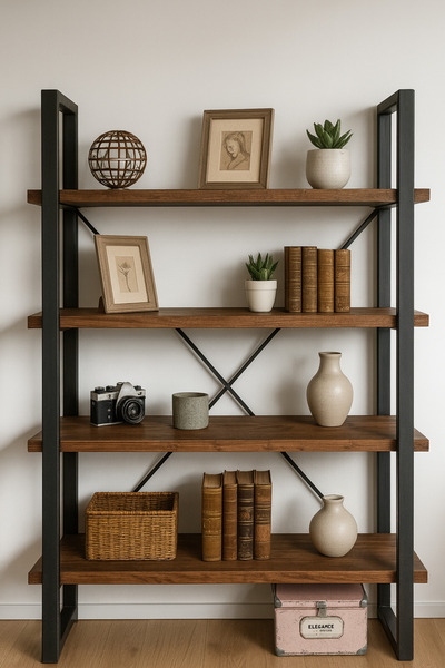 AYDEMDEMİRSTORE Raf Ünitesi Çok Amaçlı 4 Raflı Kitaplık