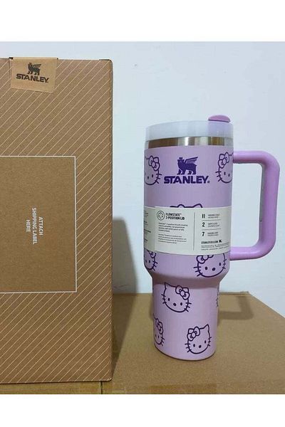 Stanley Hello Kitty Quencher H2.0 FlowState Stainless Steel Vacuum Insulated Tumbler with Lid and St