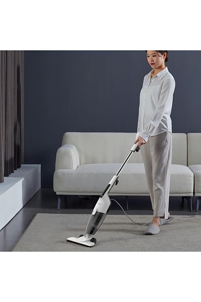 Deerma DX120C Upright Vacuum Cleaner, 3 in 1 Handheld Vacuum Cleaners 600W 16000pa Strong Suction