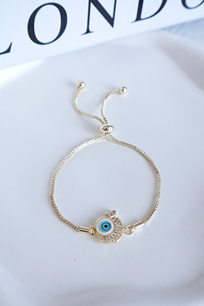 DEMOKAN Kadın Bileklik 14k Mineli Elma Model Asansörlü Bileklik