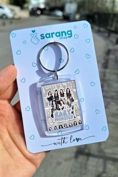 SARANG Transparent Photo Keychain - Cute Babymonster Group Kpop