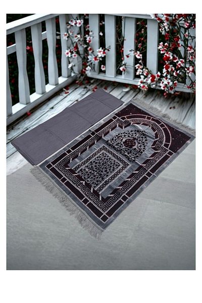 smart home Modern Design Padded Prayer Rug with Cover - Rug size: 110*70 cm, Sheet size: 250*200 cm