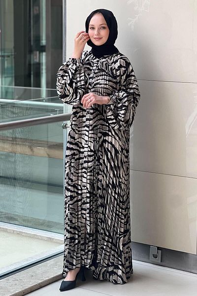 Mahal Pleated Shirt Dress