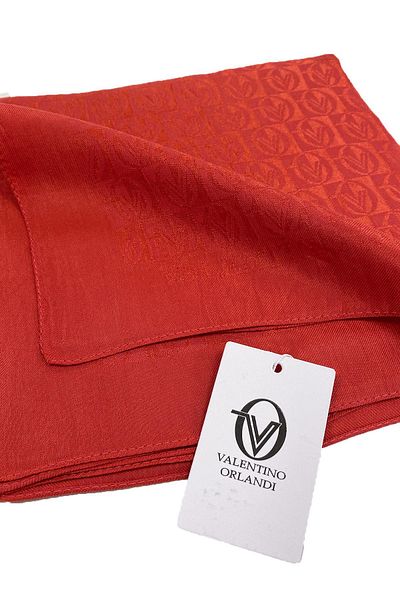 Valentino Orlandi Alia, eșarfă din lyocell jacquard - model de șah - 14 - roșu