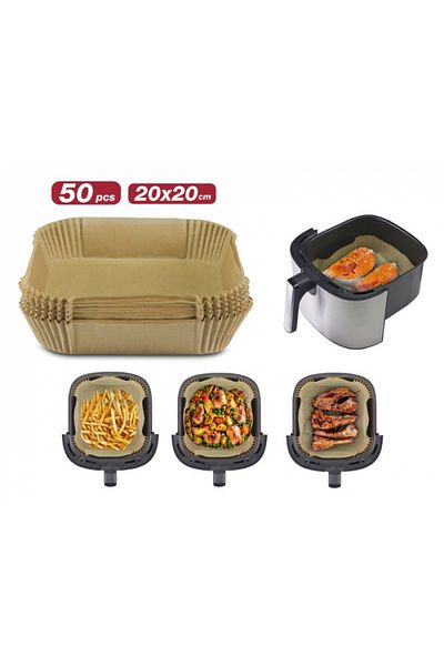 BEPER Set de 50 tavite de hartie pergament pentru friteuza cu aer Beper C 103 ACC 004