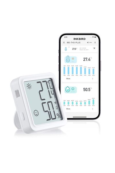 Inkbird WiFi Thermometer Hygrometer Monitor Indoor Temperature Humidity Sensor IBS-TH3-PLUS-WIFI
