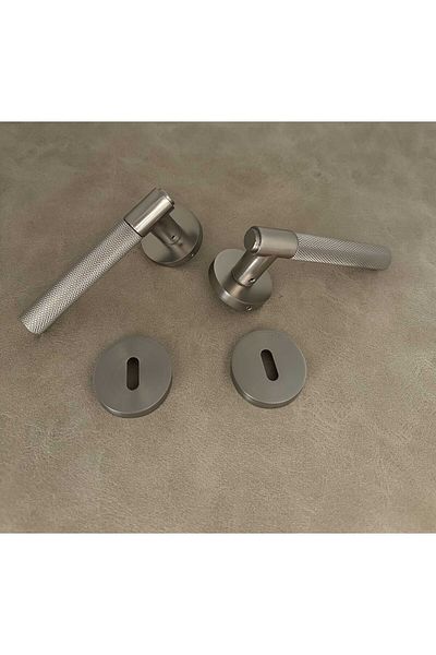 KOLDOOR Rivax Meta Inox Zamak Round Rosette Room Door Handle 1 Set