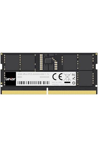 Lexar ذاكرة Lexar SODIMM DDR5 RAM سعة 16 جيجابايت وتردد 5600 ميجاهرتز وذاكرة DDR5 SODIMM عالية الأداء لأجهزة الكمبيوتر المحمولة بـ 262 سنًا