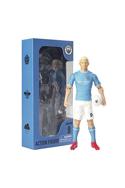 Banbo Toys Erling Haaland figurine, Manchester City, 20 cm, articulated with ball included, number 9