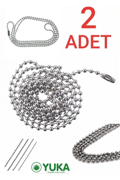 Yuka Kolye zinciri 75 Cm 2 ADET Nikel Kaplama Paslanmaz Boyun Zincir