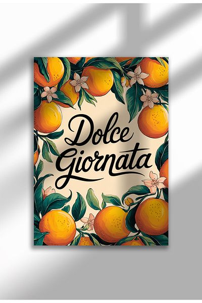 21mxm Imprimeu mediteranean, poster pe pânză cu fructe și flori, decor de perete fără ramă