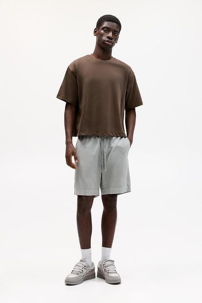 Pull & Bear Linen blend jogger Bermuda shorts