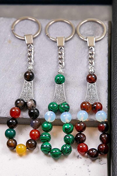 TESBİHKENTİ Set de 3 brelocuri din piatră naturală