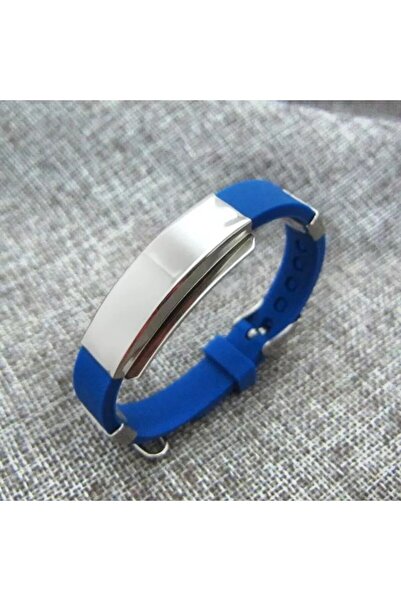 dalimag Brățară reglabilă „Te iubesc”, silicon, albastră, 22 cm