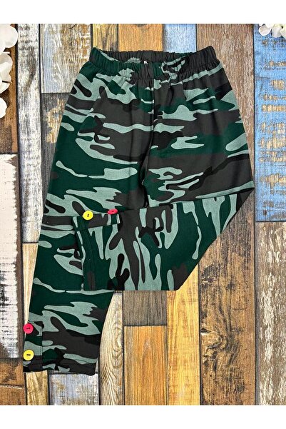 Esterella Girl's Leggings/ Capri Leggings/ Button Detail/Capri Combed Cotton Girls Leggings