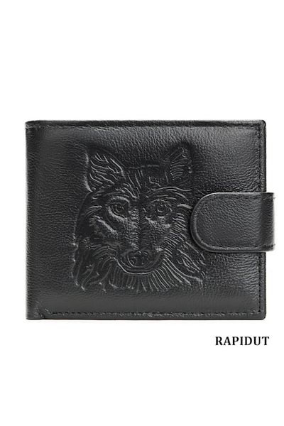 OEM RAPIDUT - Men's Wallet, Leather, Superior Quality, 12x9.5x2cm, Black