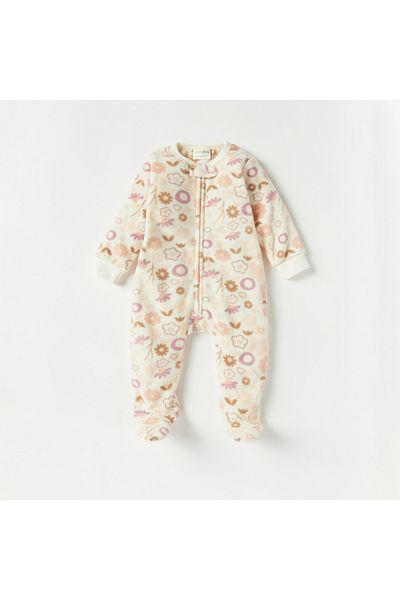 Juniors Printed Closed Feet Sleepsuit with Long Sleeves - Set of 2