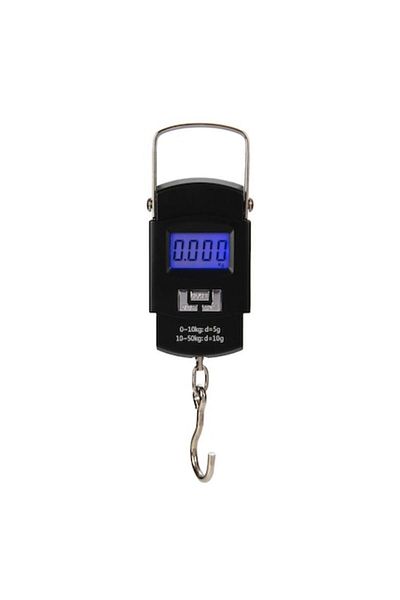 OEM Digital luggage scale 50kg, black, dimensions 115x57x22mm, LCD screen