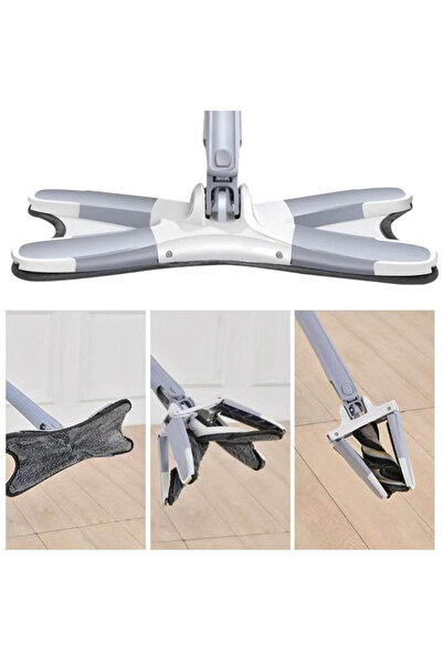 OEM Mop în formă de X, cu reglare telescopică și cap rotativ 360 de grade, alb