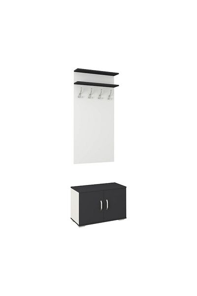 haaus Como Coat Rack, Anthracite/white, 66 X 35 X 45 Cm