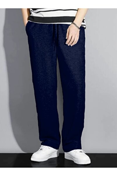 JustBS Ανδρική φόρμα με ίσιο πόδι σε μπλε ναυτικό χρώμα