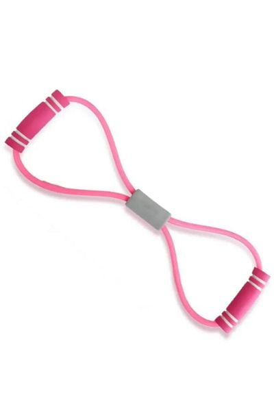 Unichrome Pink Pilates Resistance Rubber Rope Body Shaper Butterfly Resistance Rubber Power Rubber Exercise