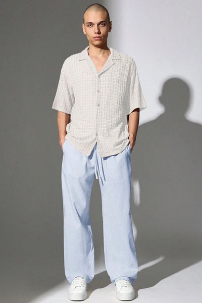 Tarz Cool Ελαφρύ και άνετο ανδρικό παντελόνι Muslin Baggy - Μπλε