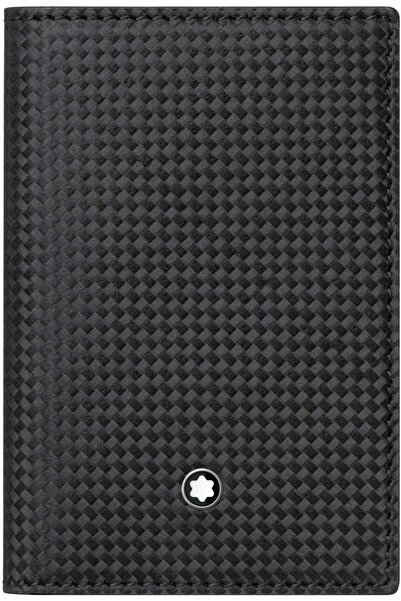 Montblanc حامل بطاقات عمل جلدي للرجال - أسود، 111141