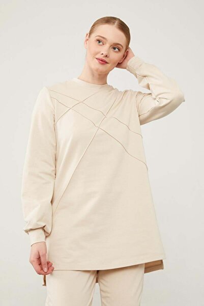 Levidor Pantolon Şerit Detaylı İkili Takım - Taş